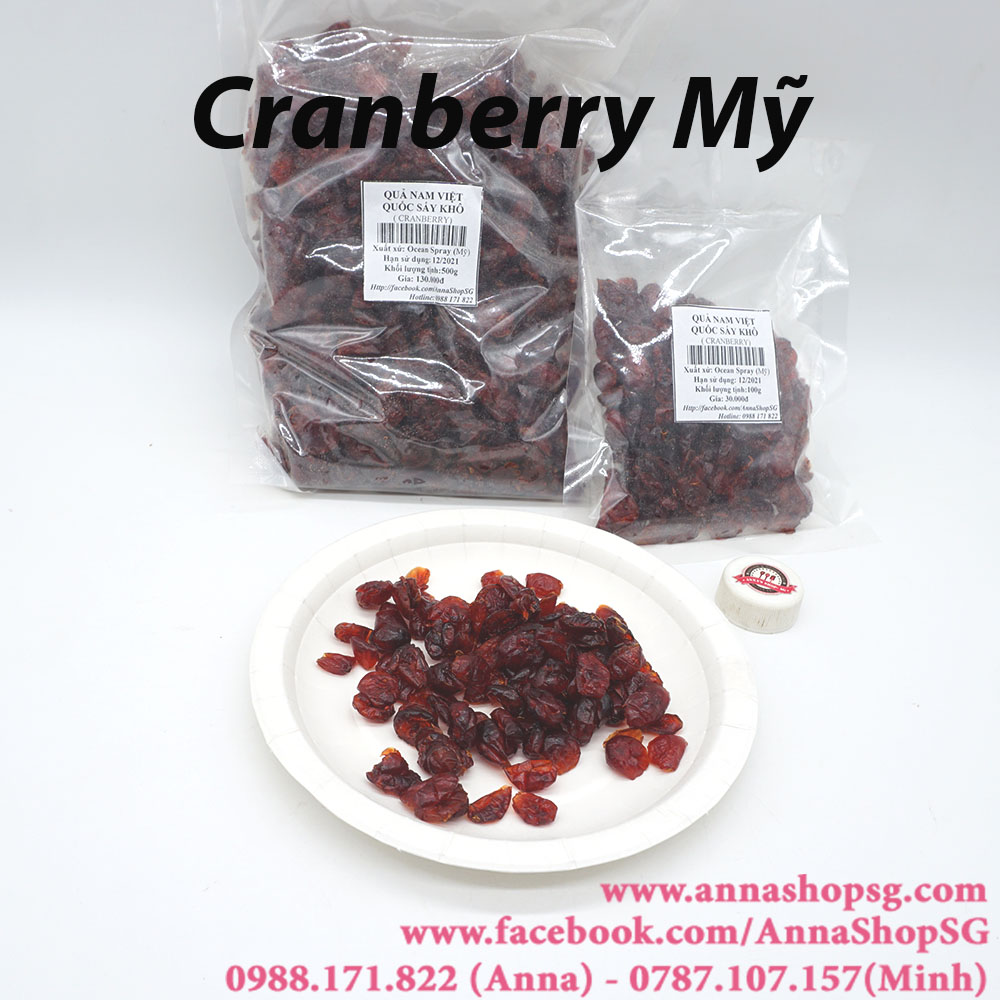 CRANBERRY MỸ OCEAN SPRAY 100g