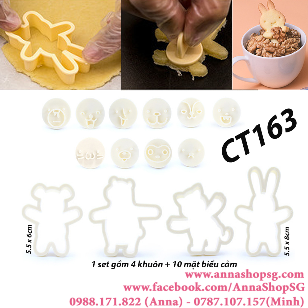 CT163 SET CUTTER THỎ ÔM HẠT