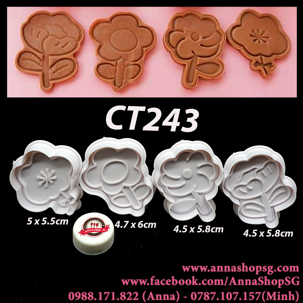 CT243 SET CUTTER LÒXO 4 HOA LỚN