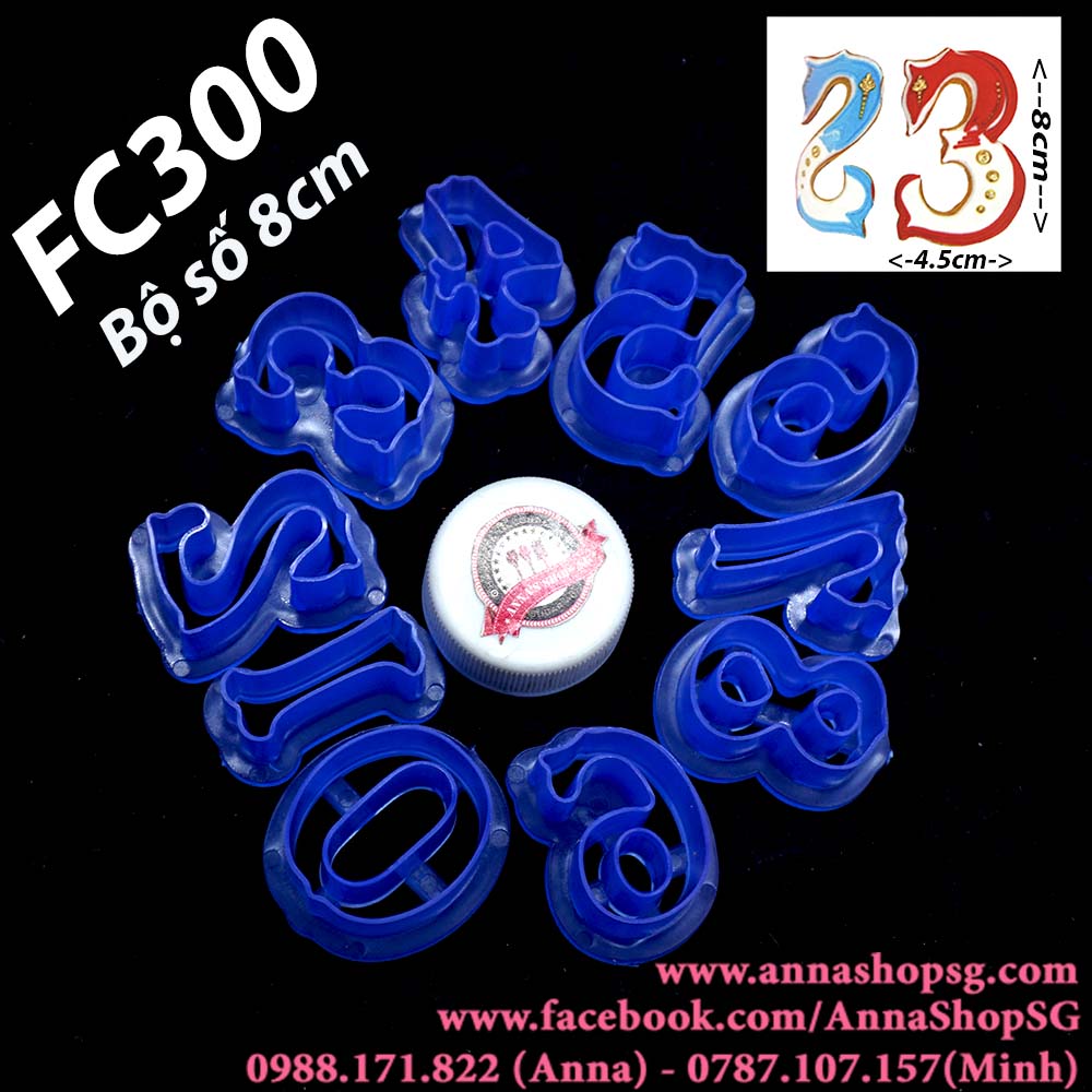FC300 BỘ SỐ NHỰA 8cm