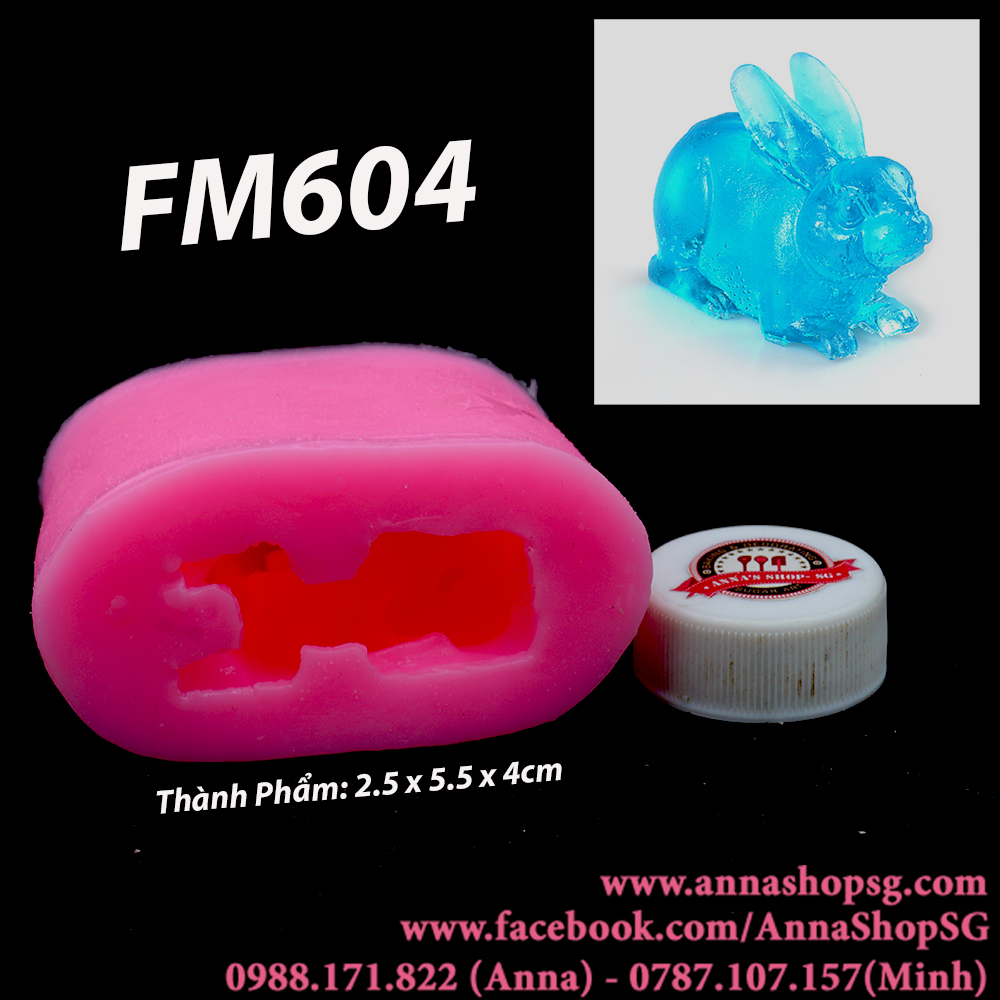 KHUÔN 3D THỎ TAI DÀI FM604