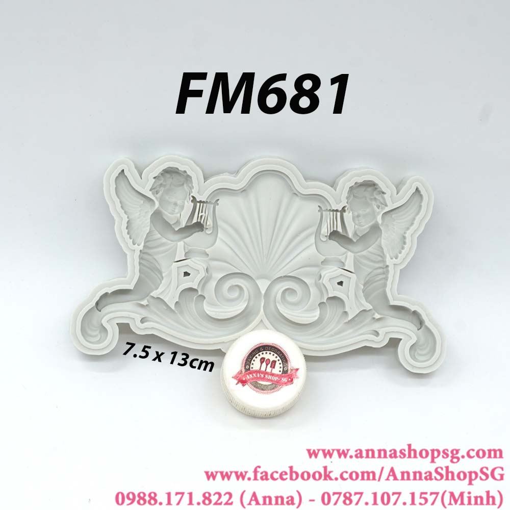 FM681 KHUÔN 2 THIÊN THẦN CẦM ĐÀN