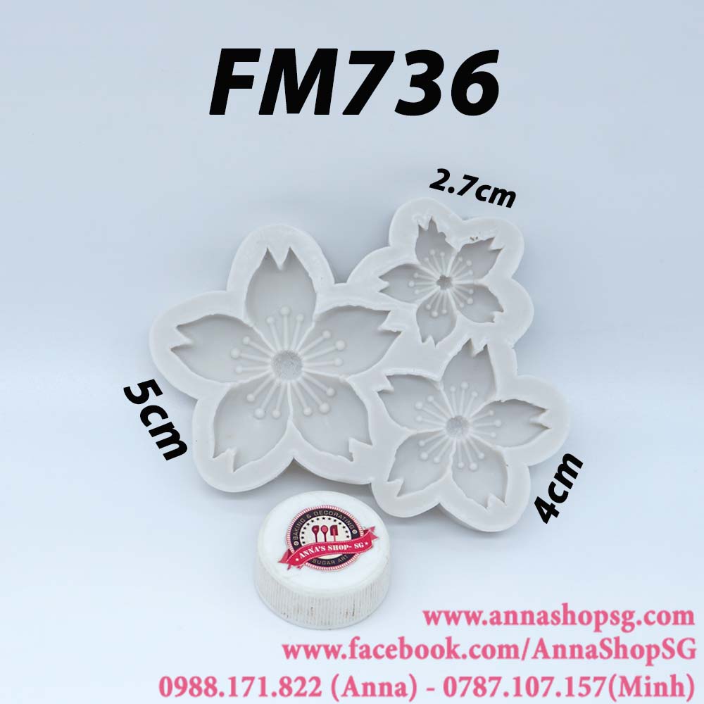 FM736 KHUÔN HOA SAKURA 3 SIZE