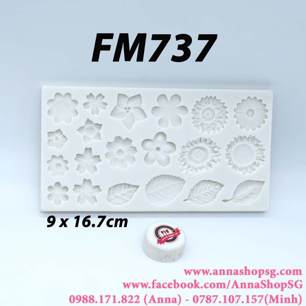 FM737 VỈ KHUÔN NHIỀU LOẠI HOA và LÁ