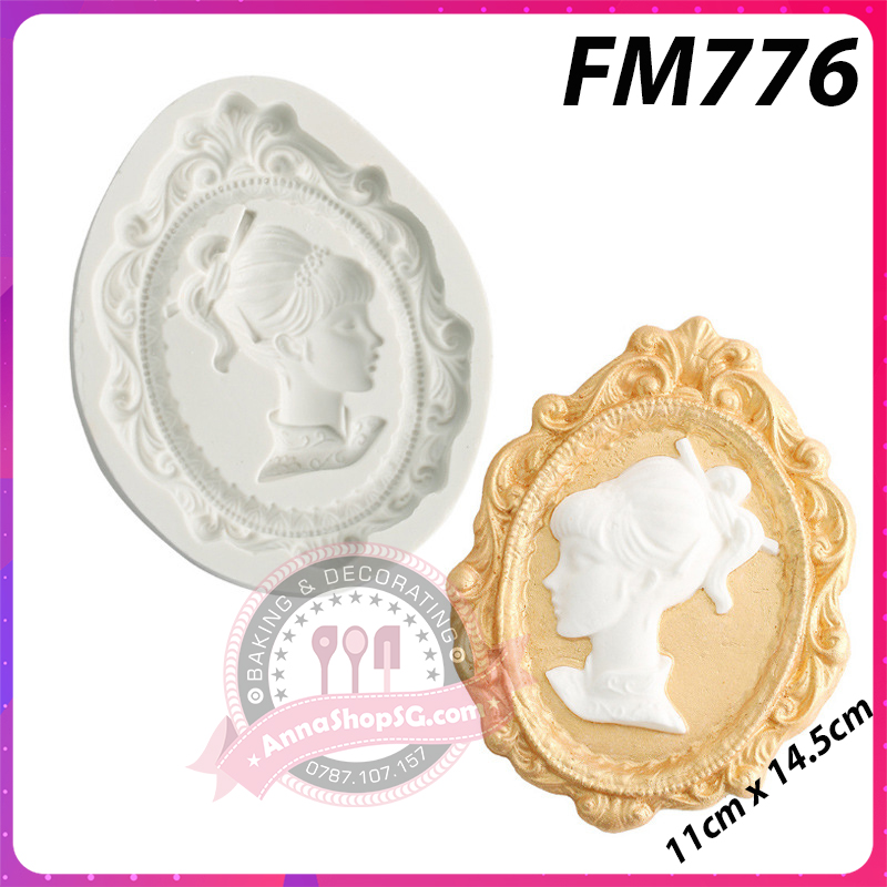 FM776 KHUÔN KHUNG HÌNH CÔ GÁI TÓC CỘT