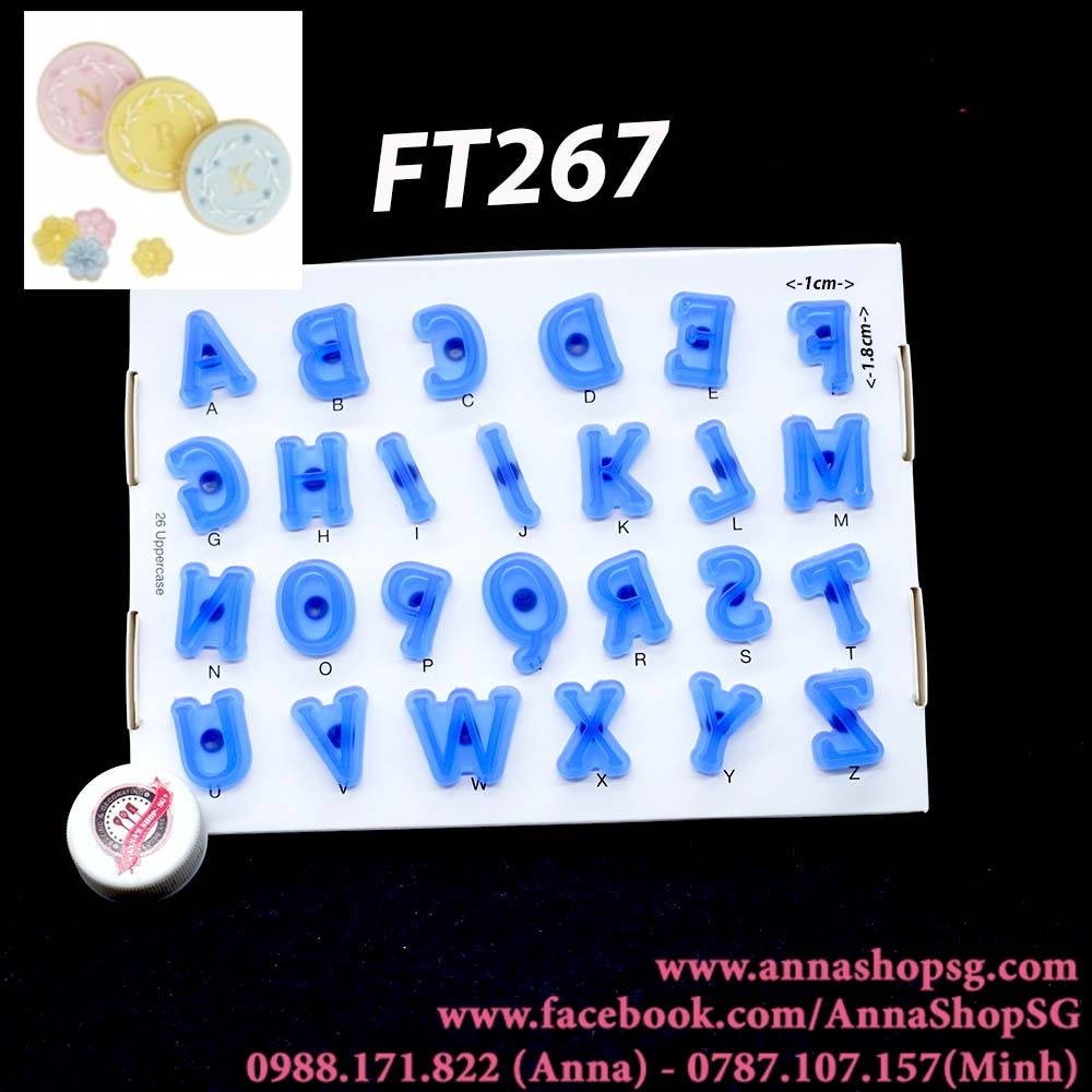 FT267 BỘ ẤN CHỮ IN HOA SIZE NHỎ