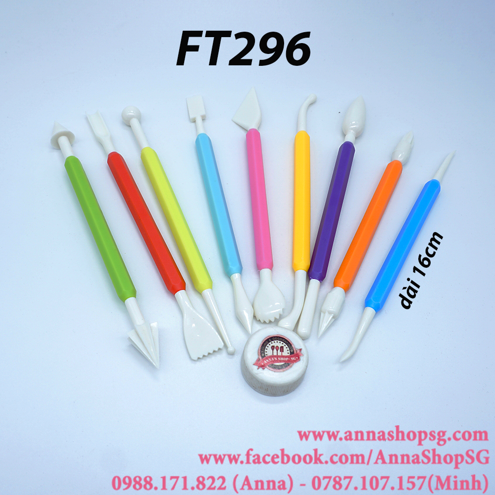 FT296 BỘ DỤNG CỤ 9 MÓN NHIỀU MÀU