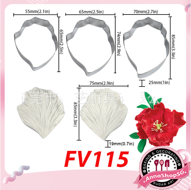 FV115 COMBO KHUÔN CẮT + VÂN ÉP HOA MẪU ĐƠN