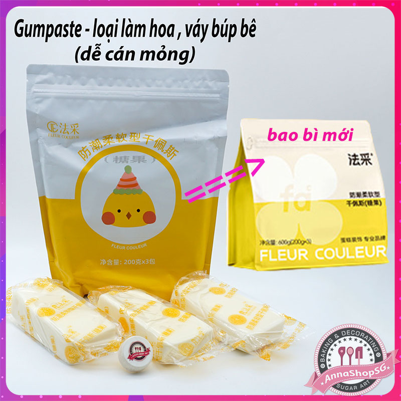 GUMPASTE TRẮNG FLEUR COULEUR - LOẠI LÀM HOA