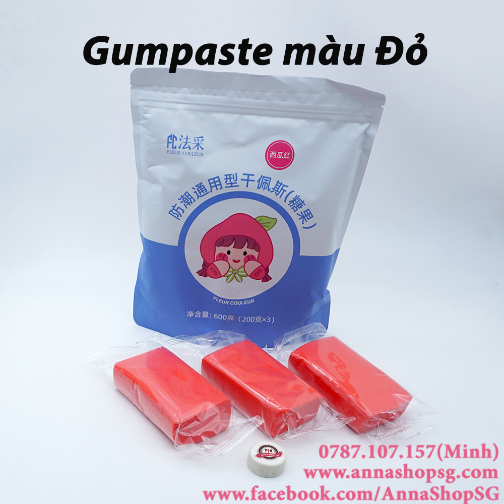 GUMPASTE FLEUR COULEUR NHIỀU MÀU (200g)