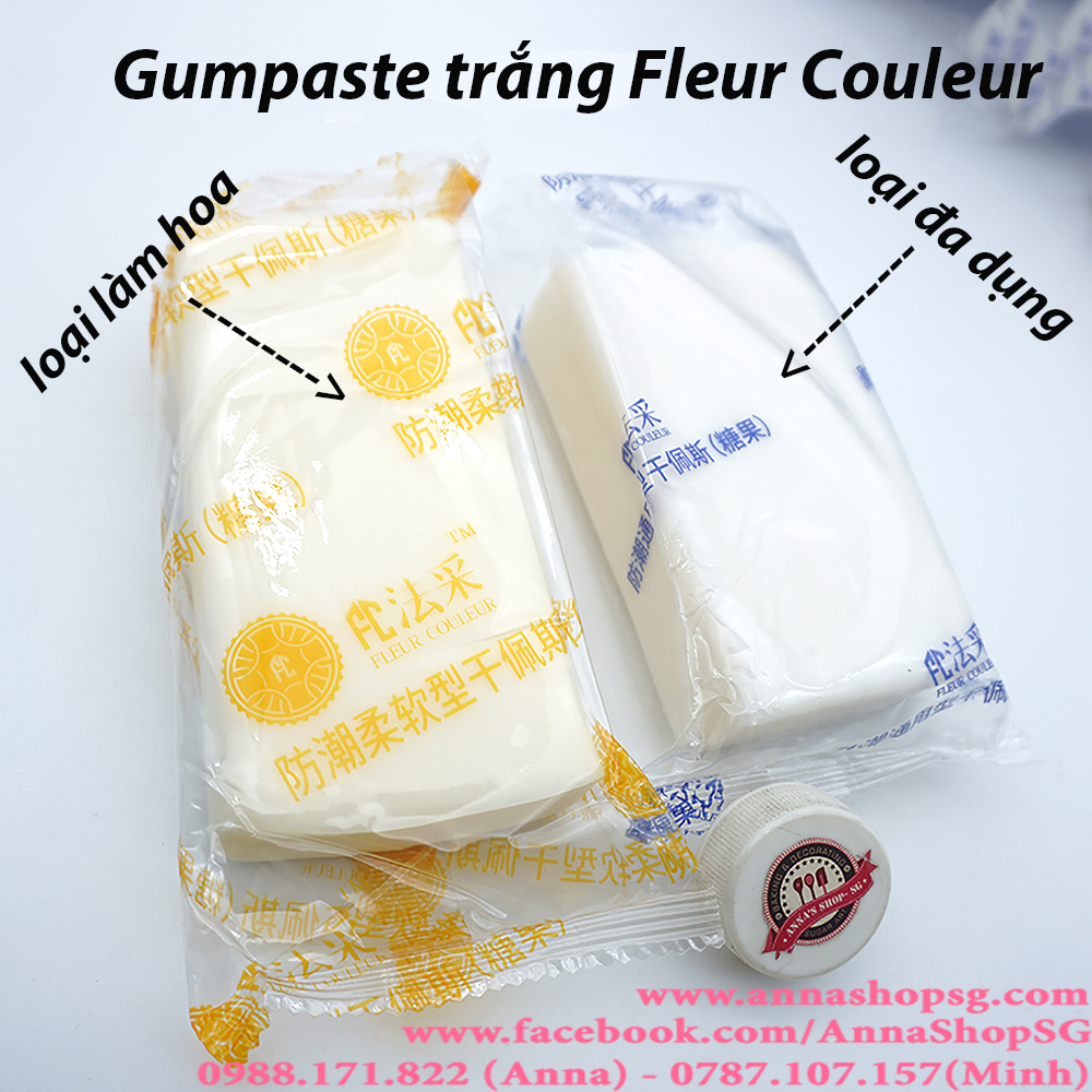 GUMPASTE TRẮNG FLEUR COULEUR - LOẠI LÀM HOA