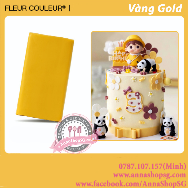 GUMPASTE FLEUR COULEUR NHIỀU MÀU (200g)