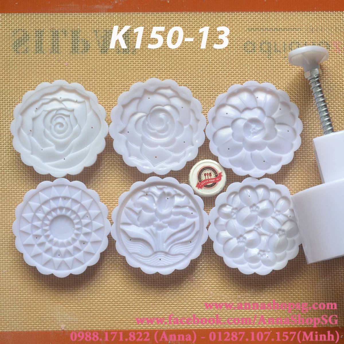 KHUÔN 150g 6 MẶT HOA  K150-13