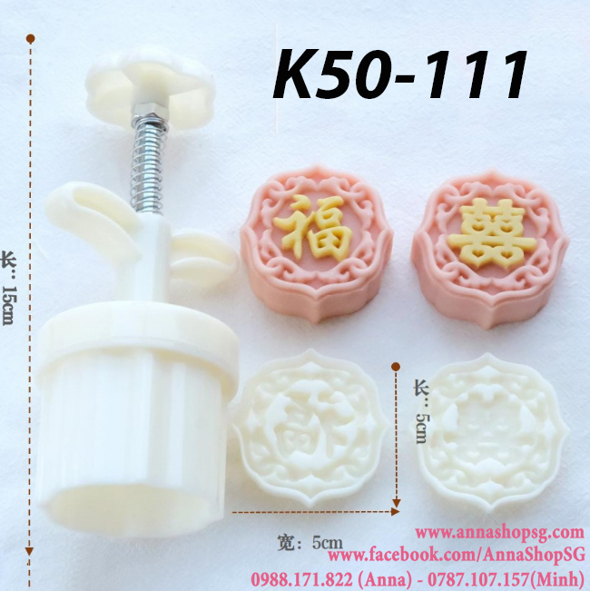 {2023} K50-111 KHUÔN TT 50g CHỮ PHÚC, SONG HỶ