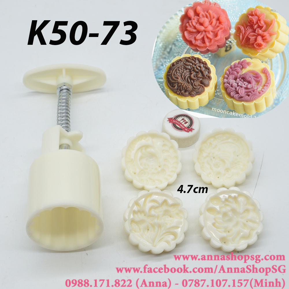 K50-73 BÔ KHUÔN TRUNG THU 50g RỒNG,PHỤNG