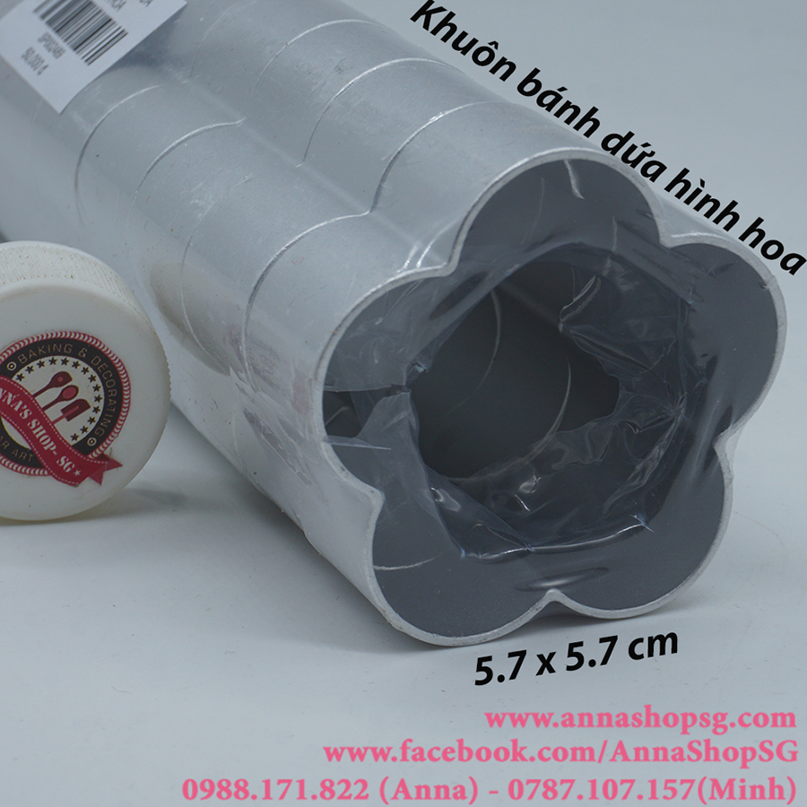 KHUÔN BÁNH DỨA HÌNH HOA (10c)
