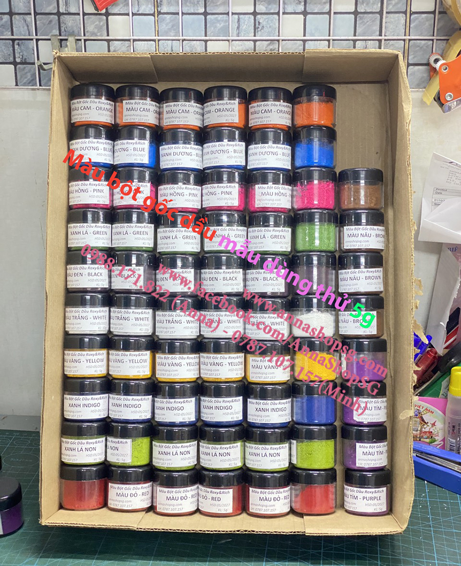 MÀU BỘT GỐC DẦU ROXY&RICH