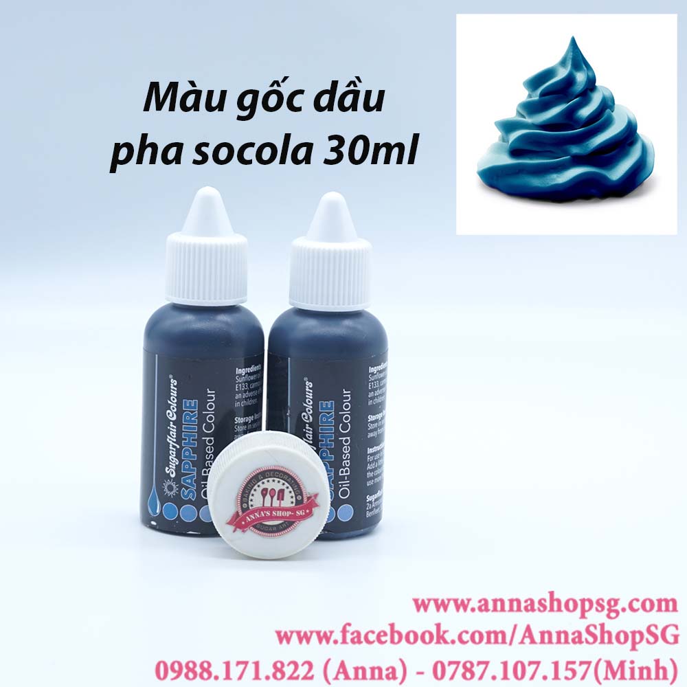 MÀU SUGARFLAIR GỐC DẦU - SAPPHIRE 30ml