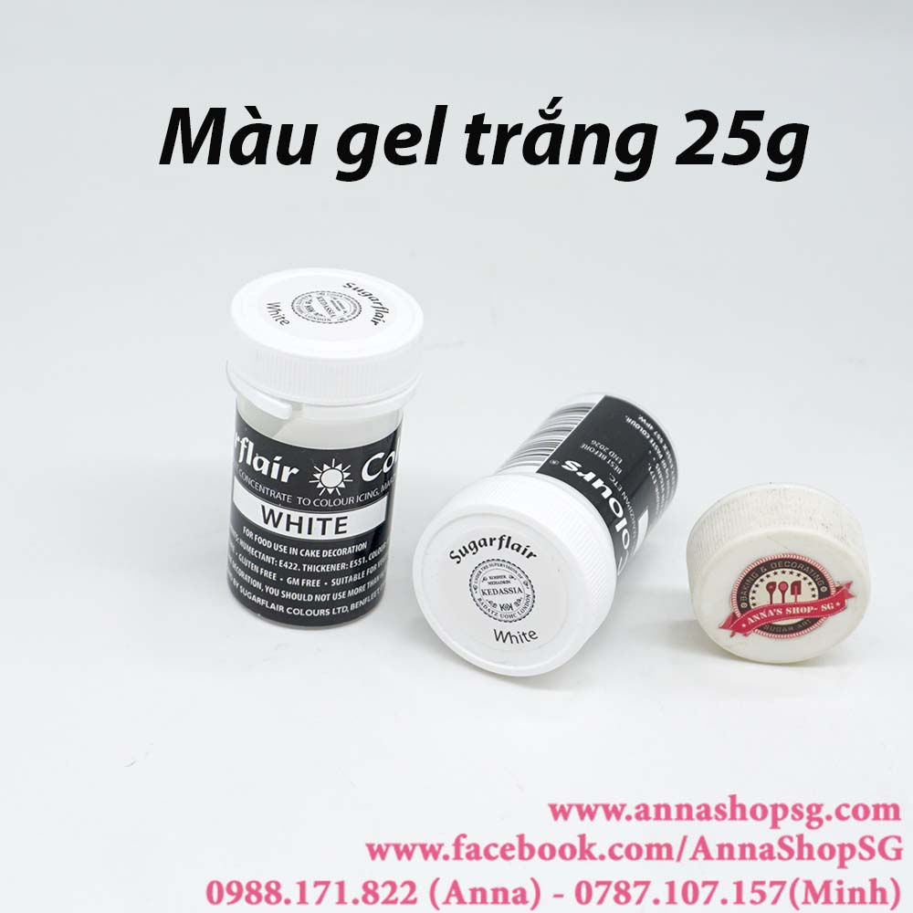 MÀU TRẮNG THỰC PHẨM DẠNG PASTE SUGARFLAIR 25g