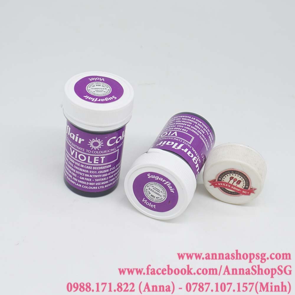 MÀU PASTE THỰC PHẨM SUGARFLAIR 25g - VIOLET