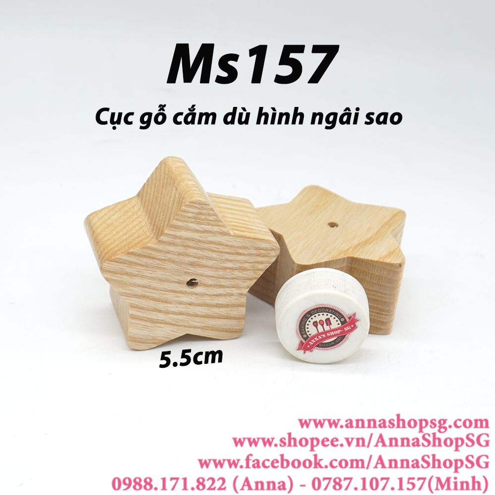 GỖ CẮM DÙ HÌNH SAO MS157
