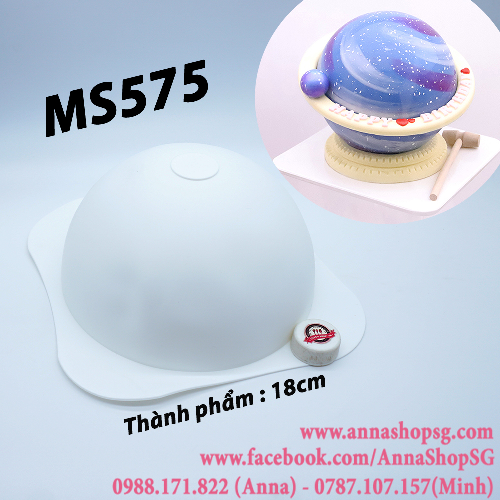 MS575 KHUÔN SILICON BÁN CẦU 18cm
