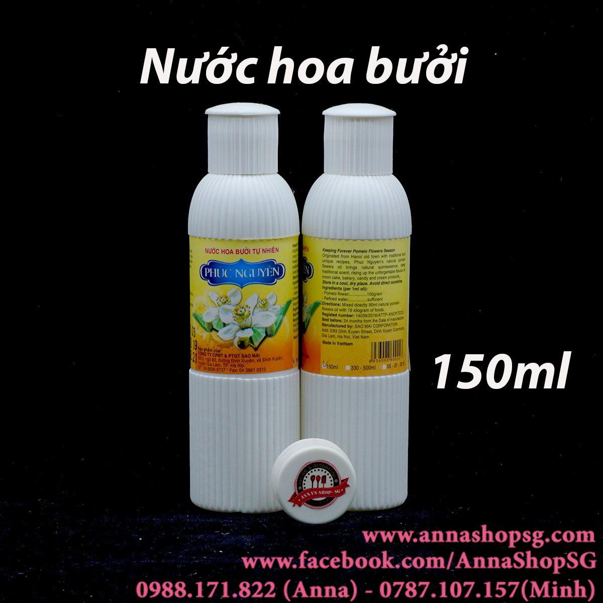 NƯỚC HOA BƯỞI NHÃN VÀNG 150ml