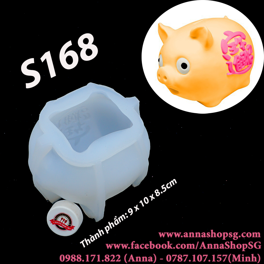 KHUÔN SILICON CHÚ HEO LỚN S168