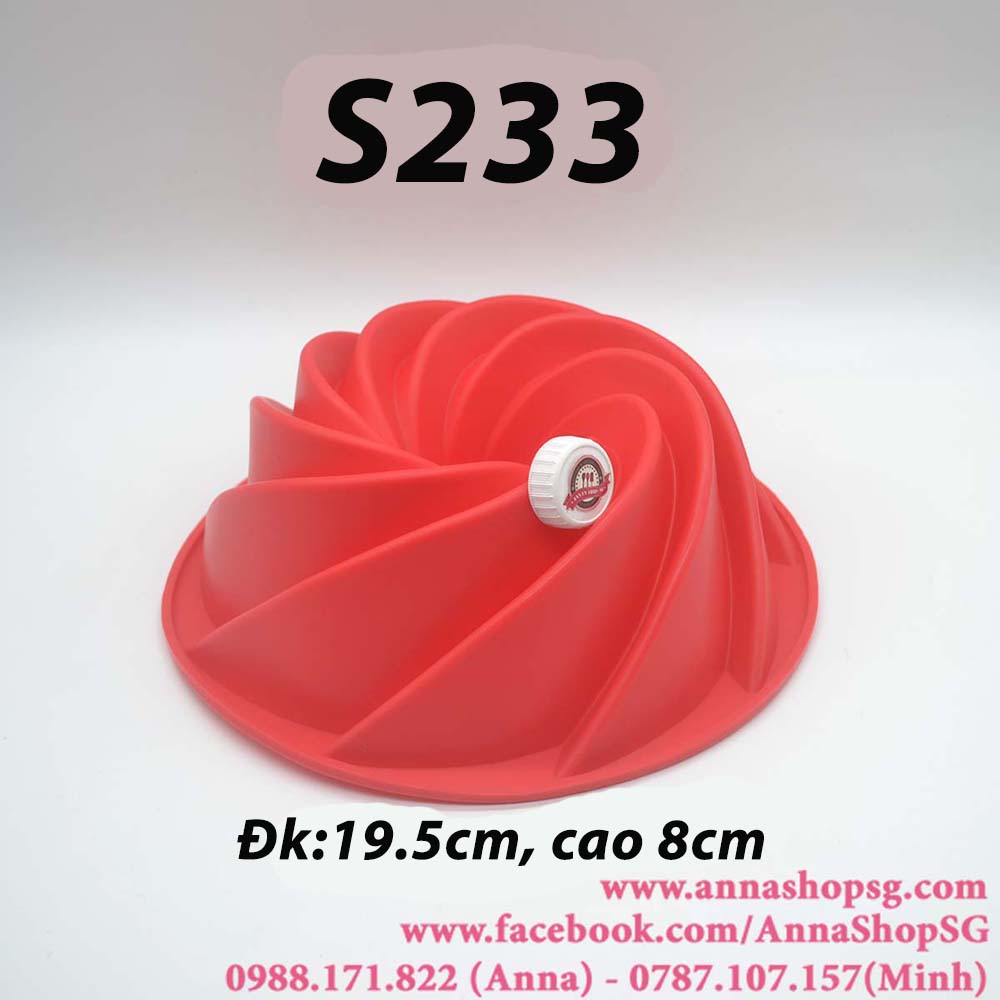 S233 KHUÔN SILICON CON XOẮN 19.5cm