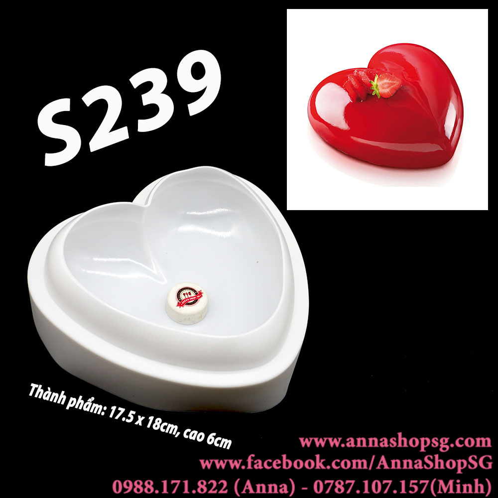 S239 KHUÔN SILICON TIM LỚN 8inch