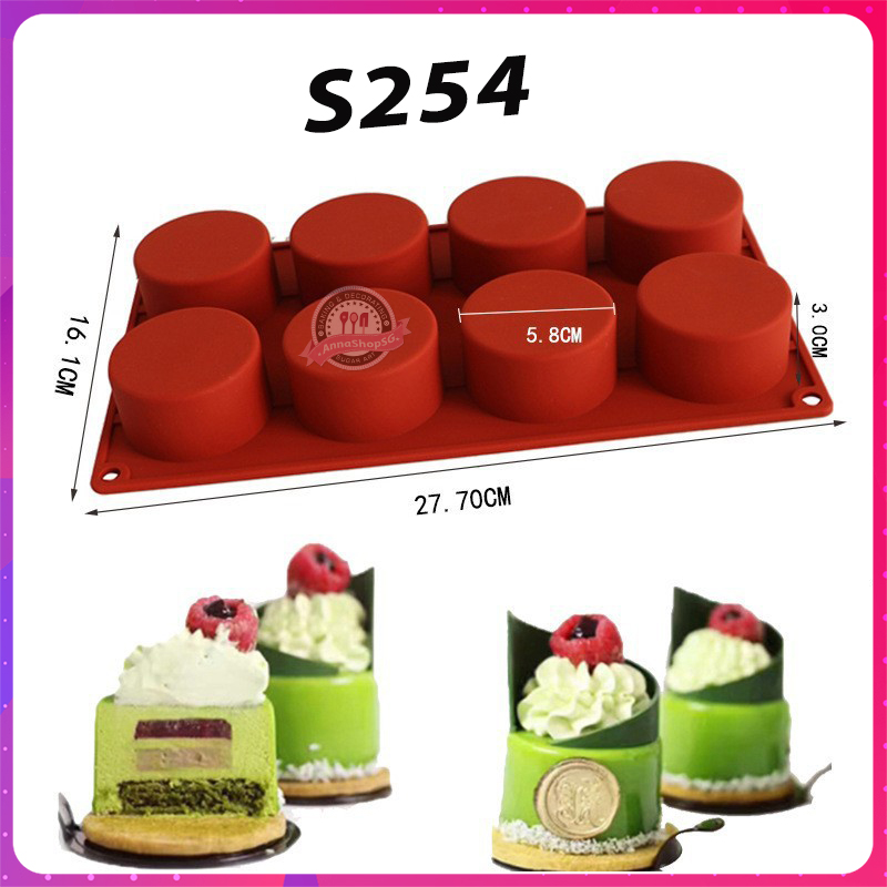 S254 KHUÔN SILICON 8 TRỤ TRÒN