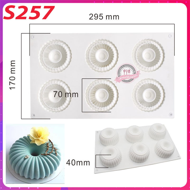 S257 KHUÔN SILICON 6 CUỘN LEN SỌC