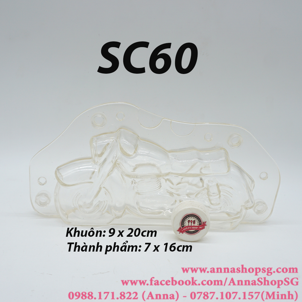 SC60 KHUÔN NHỰA CỨNG XE MOTO