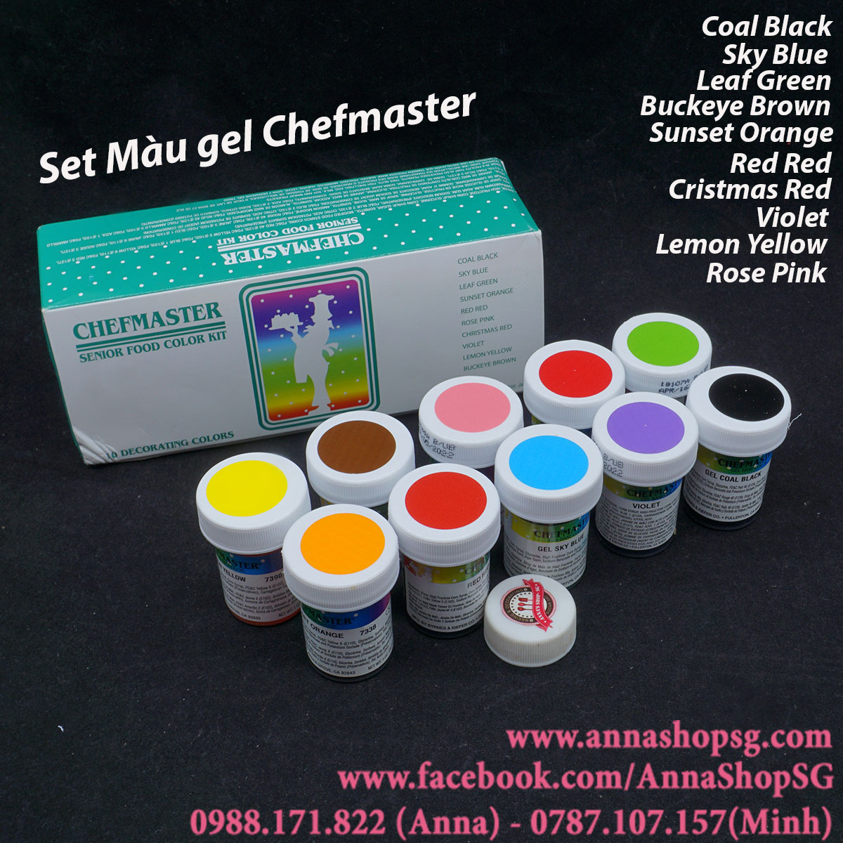 SET 10 MÀU GEL CHEFMASTER