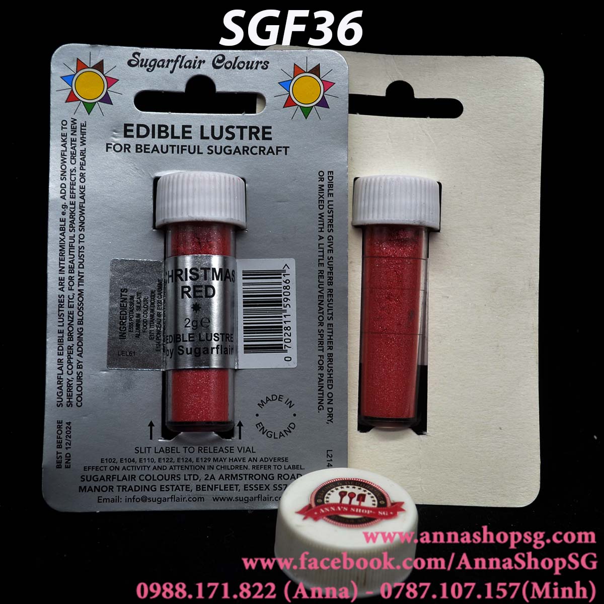 MÀU NHŨ BỘT CRISTMAST RED SGF36