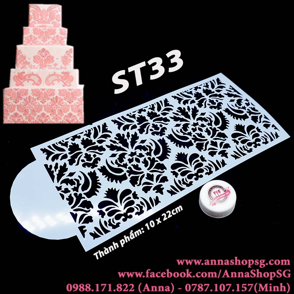 ST33 MIẾNG TẠO HOA VĂN TRANG TRÍ (STENCIL)
