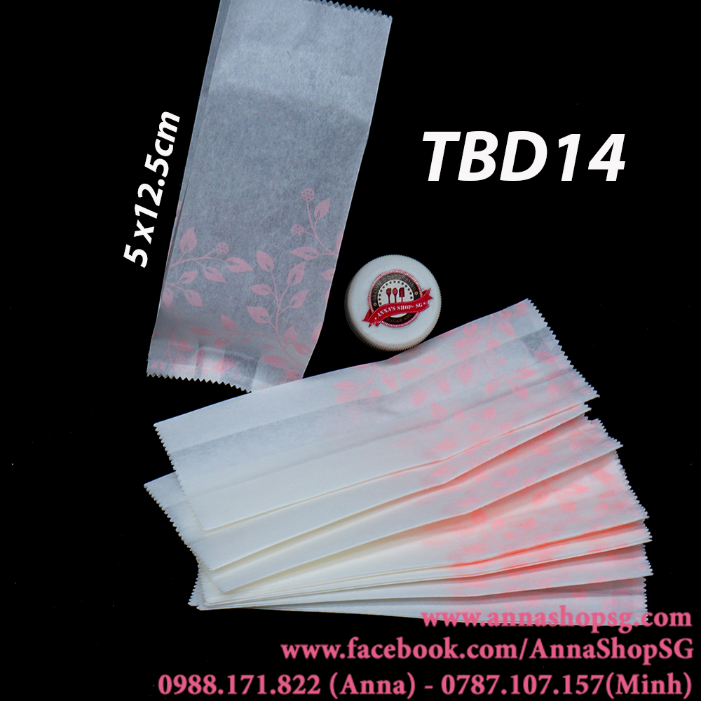 TÚI BÁNH DỨA LÁ HỒNG (100c) TBD14