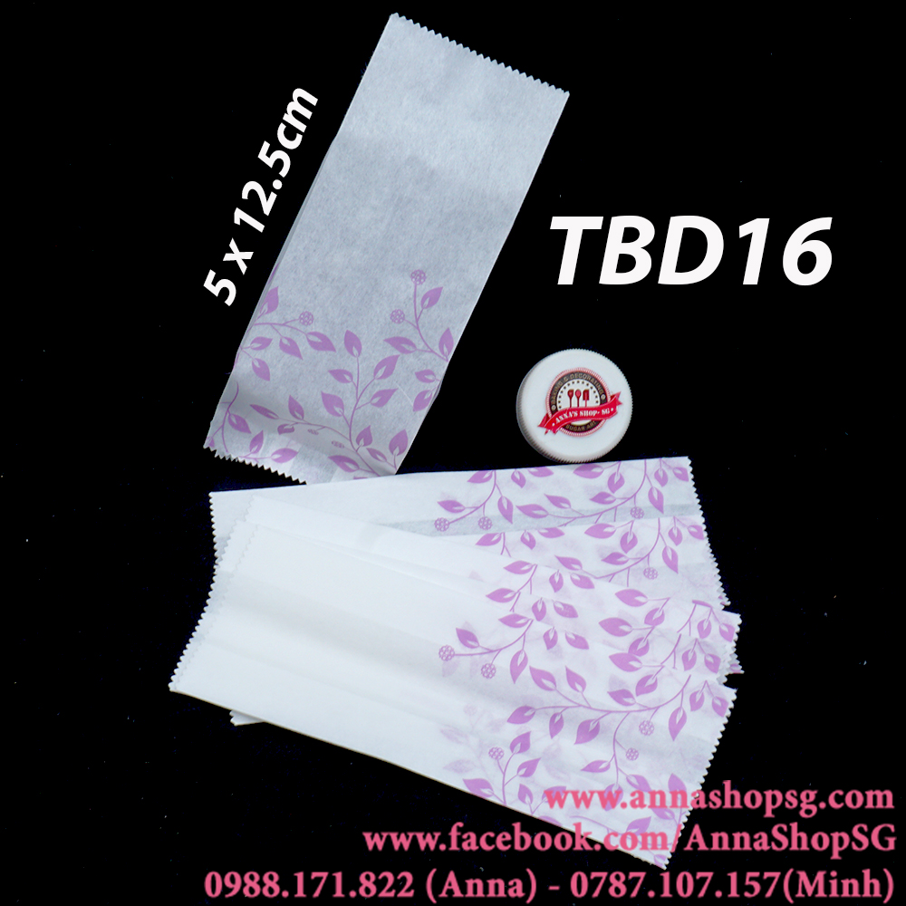 TÚI BÁNH DỨA LÁ TÍM (100c) TBD16