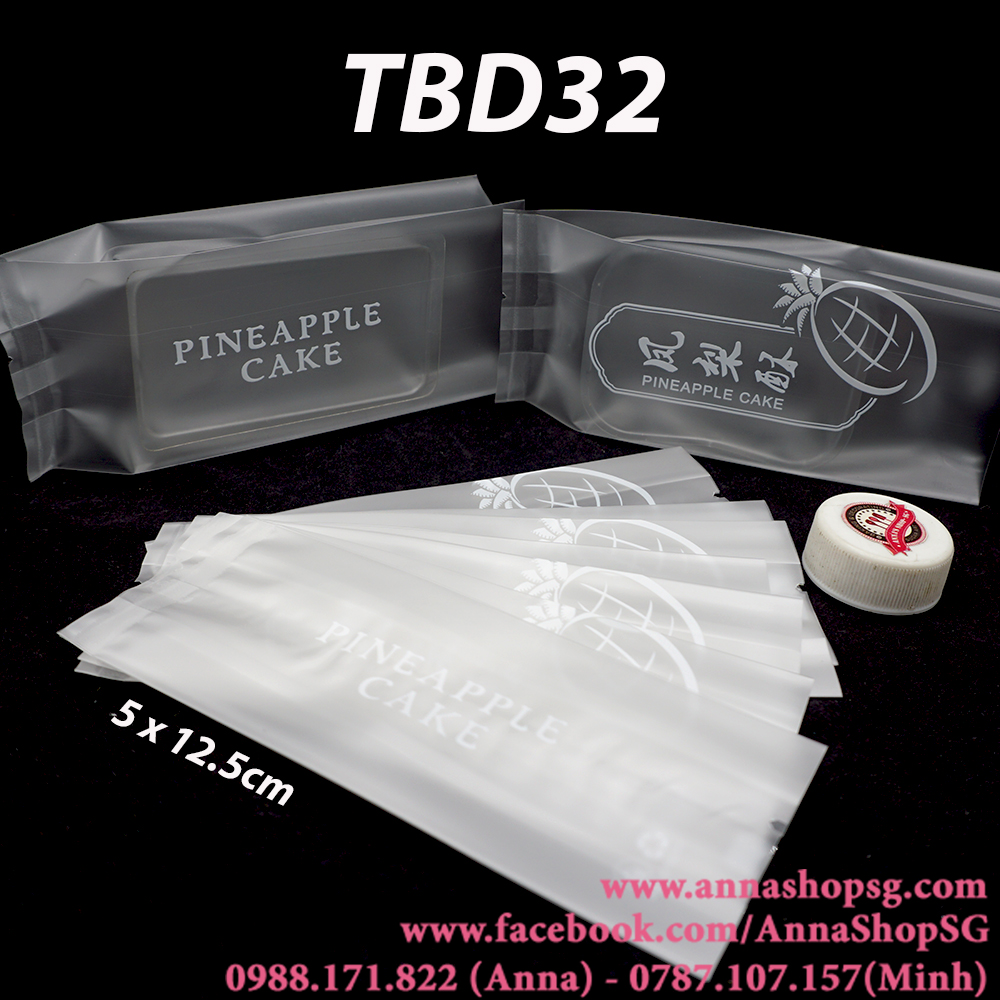 TBD32 TÚI BÁNH DỨA HOA ẨN TRẮNG 100C 5X12.8CM