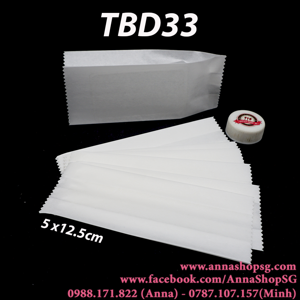 TBD33 TÚI BÁNH DỨA GIẤY TRẮNG 100C 5X12.8CM