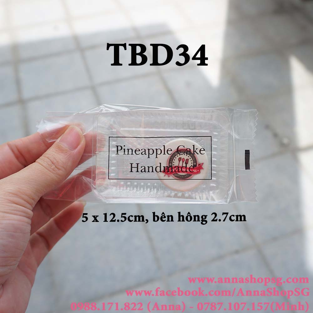 TBD34 TÚI BÁNH DỨA TRONG CÓ CHỮ PHẦN GIỮA (100C)