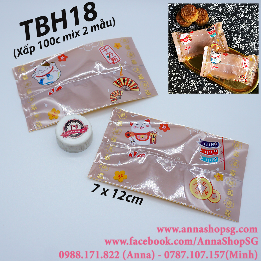 100 TÚI ĐỰNG BÁNH, KẸO 7x12CM TBH18