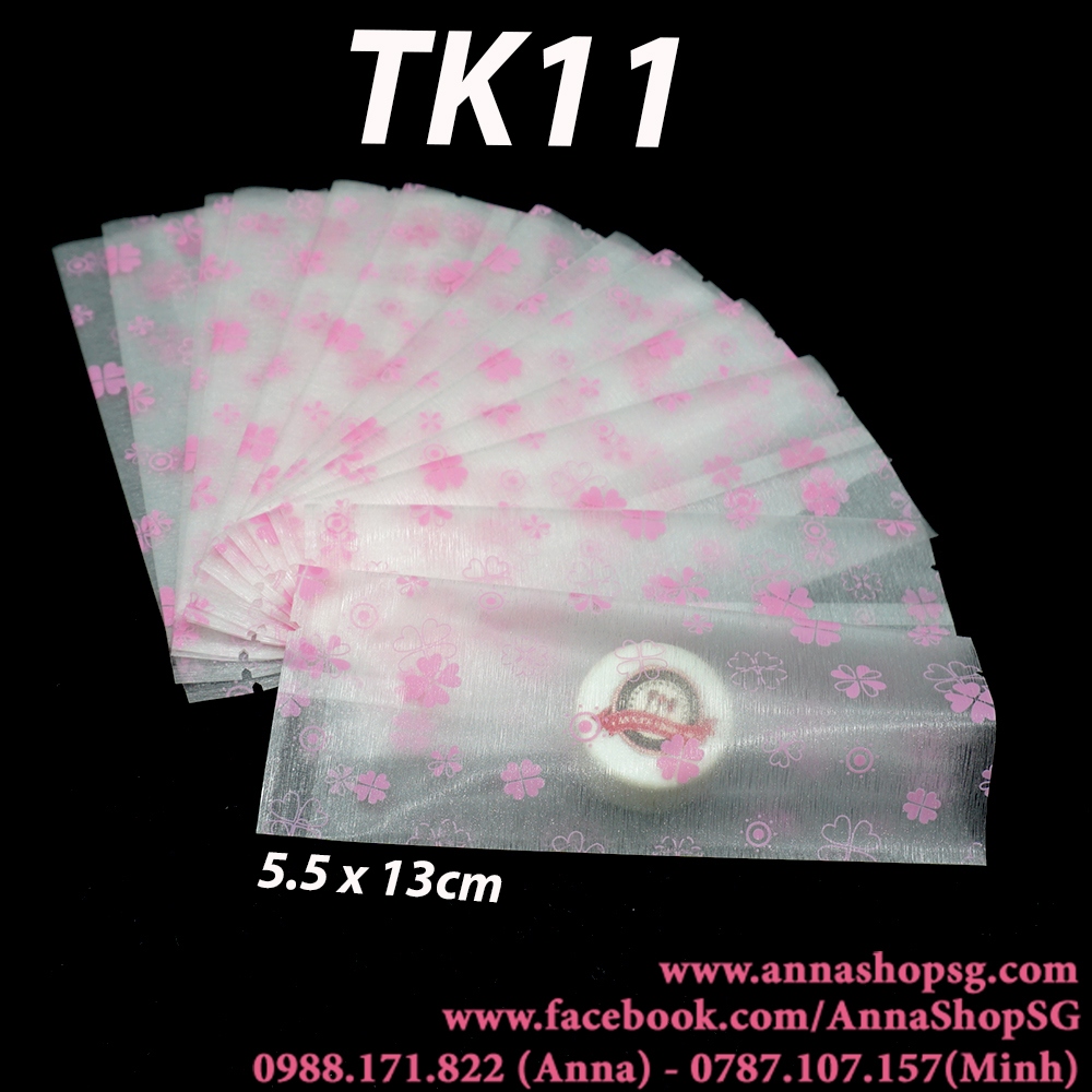 50 TÚI KẸO KIM TUYẾN CỎ 4 LÁ HỒNG TK11