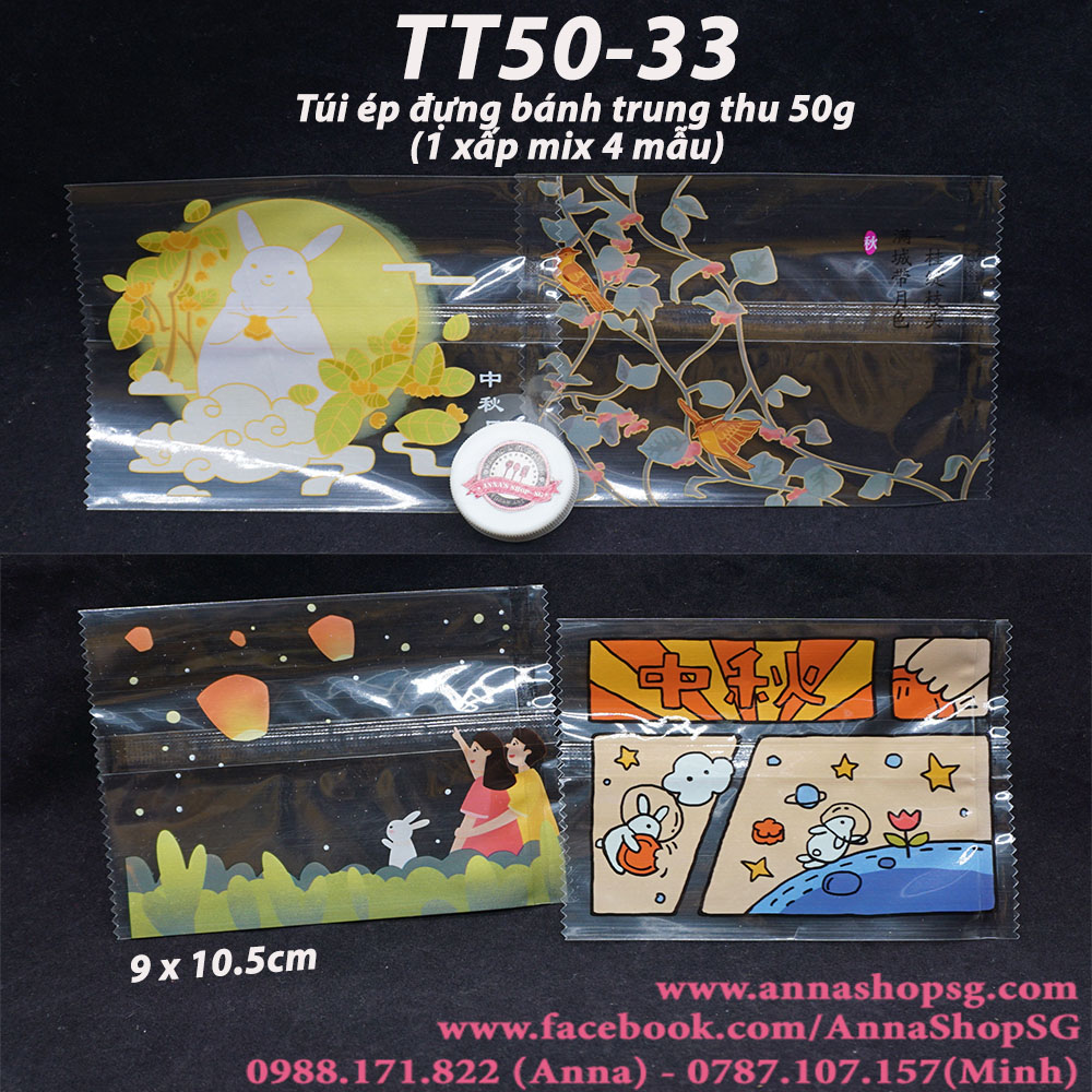 TT50-33 TÚI ÉP BÁNH TT 50g HOẠT HÌNH (100c)