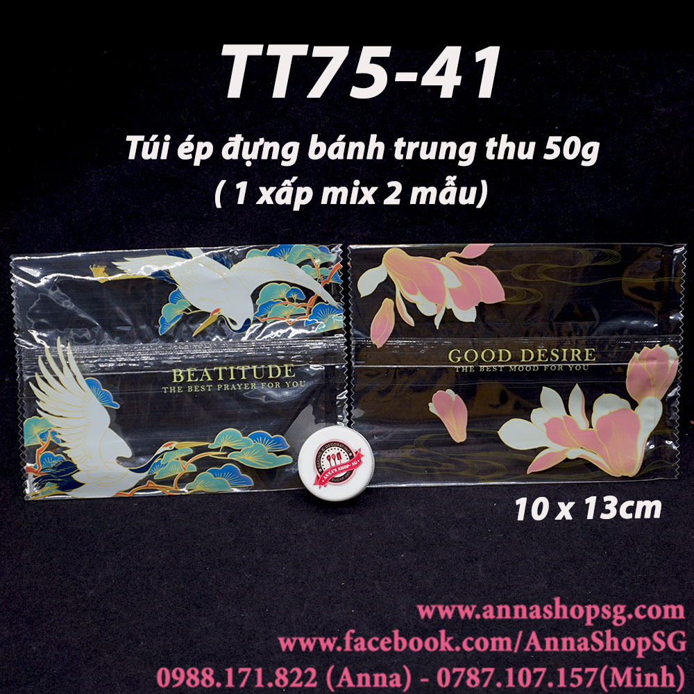 TT75-41 TÚI ÉP BÁNH TT 75g CHIM HẠT VÀ HOA (100c)