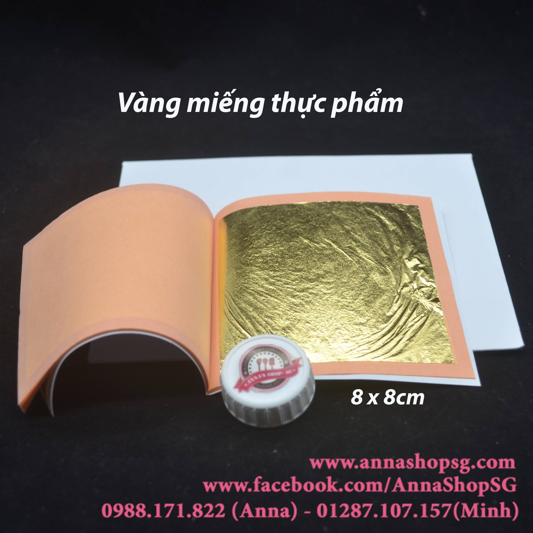 LÁ VÀNG THỰC PHẨM 80mm (1 MIẾNG)
