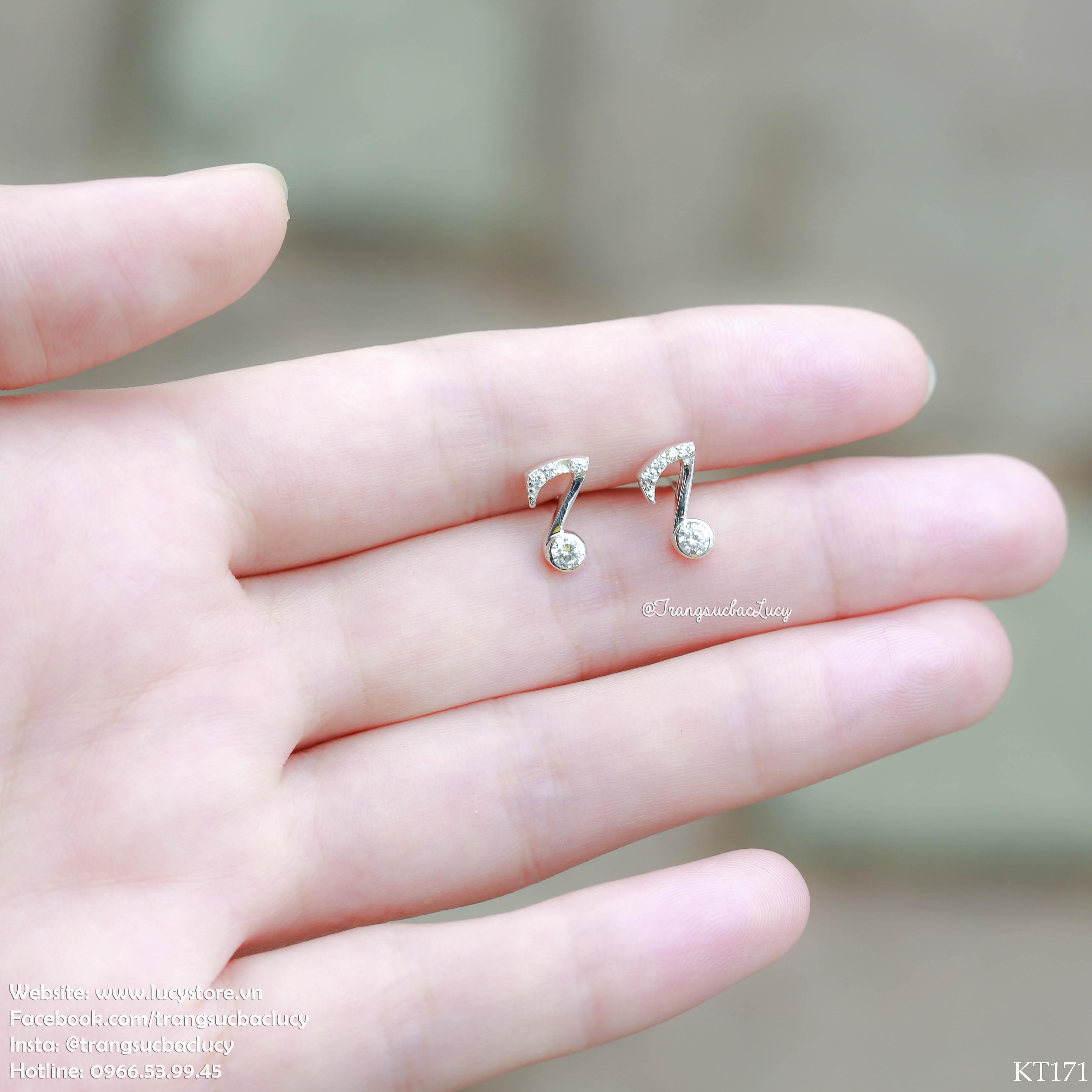 Khuyên tai nốt nhạc đơn - KT171