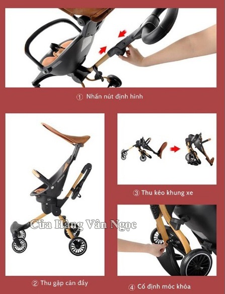 Cách Gấp Gọn Xe Đẩy Trẻ Em baobaohao V5