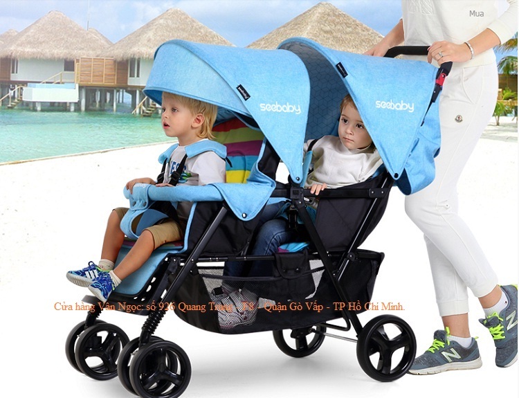 Xe đẩy cho em bé sinh đôi T33