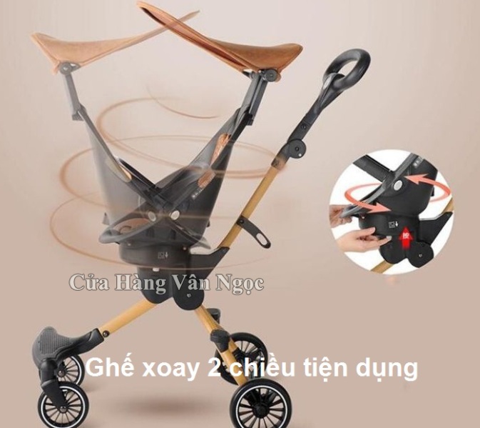 Xe Đẩy Trẻ Em Ghế Xoay 2 Chiều BaoBaoHao V5